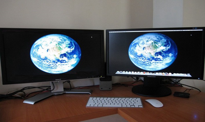 mac dual monitors single dock